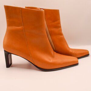 Tommy Hilfiger Leather Ankle Boot Vintage Tan Size 6.5